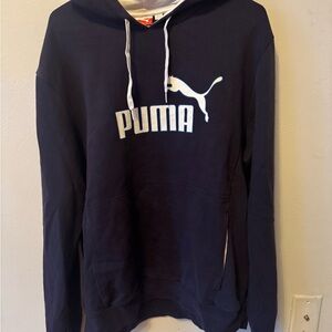 Puma Gray and Black Hoodie with Logo